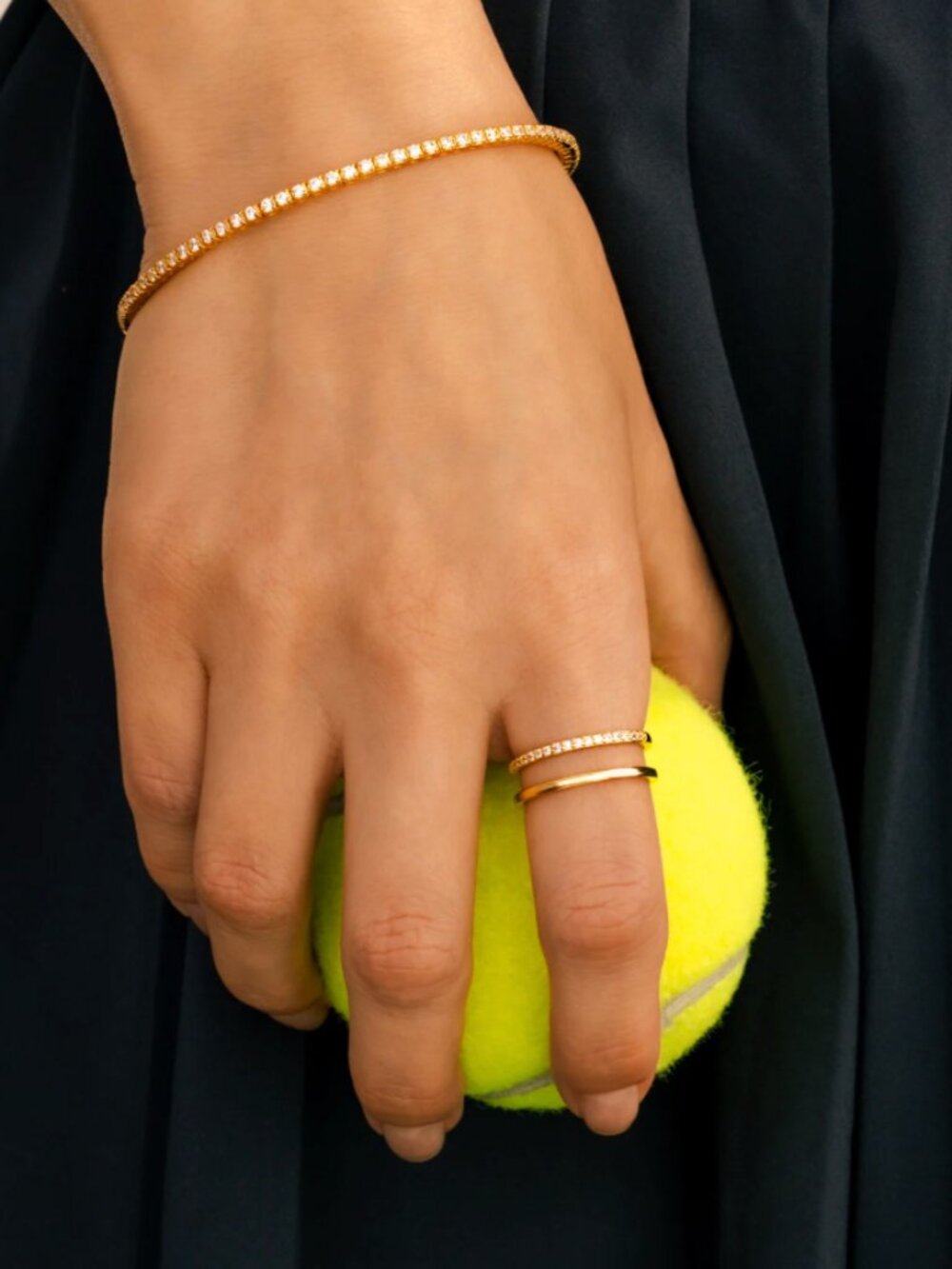 Mint & Lilly Double Band Pave Ring - Picture 8 of 9